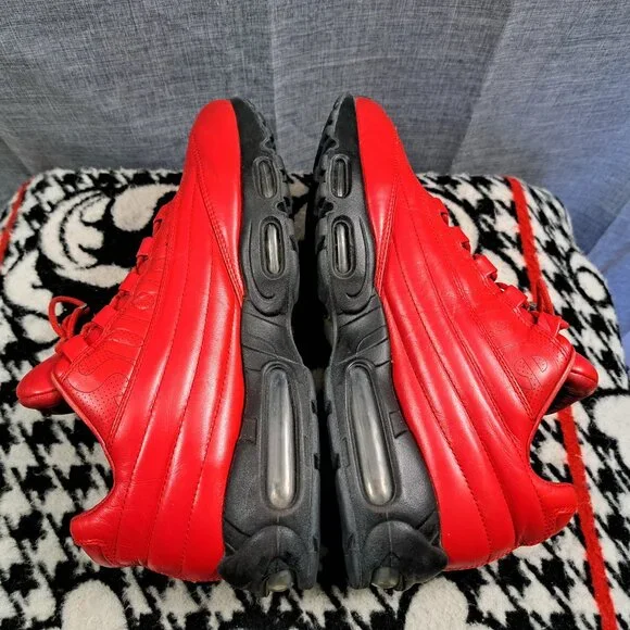 Size 11 Nike Air Max 95 Lux x Supreme Gym Red Men's Shoe Sneaker Italy